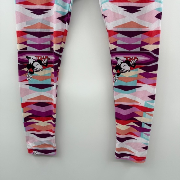 Lularoe Multicolor Geometric Disney Minnie Mouse High Rise Leggings Tall & Curvy - Picture 3 of 11
